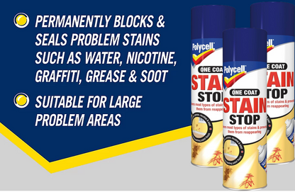 Polycell One Coat Stain Stop Spray 250ml.