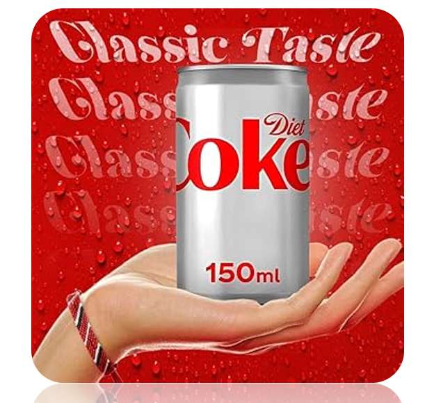 Diet Coke Mini Cans 24 x 150ml | Ideal Mixers