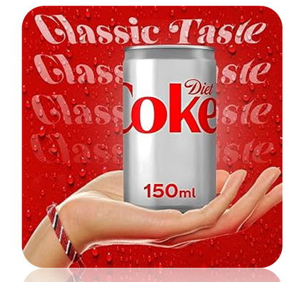Diet Coke Mini Cans 24 x 150ml | Ideal Mixers