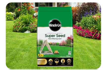 Miracle-Gro 121071 Professional Super Seed Hard Wearing Lawn Seed 200M2, 6Kg Bag