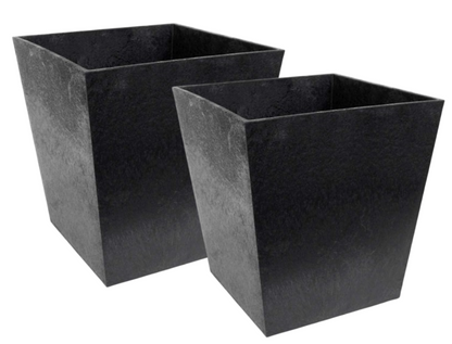 Primeur Eco Garden 33Cm Sonata Recycled Rubber Plant Pot Slate