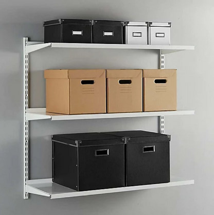 Blue Canyon Adjustable Shelf Brackets | White | Twin Slot | 47cm