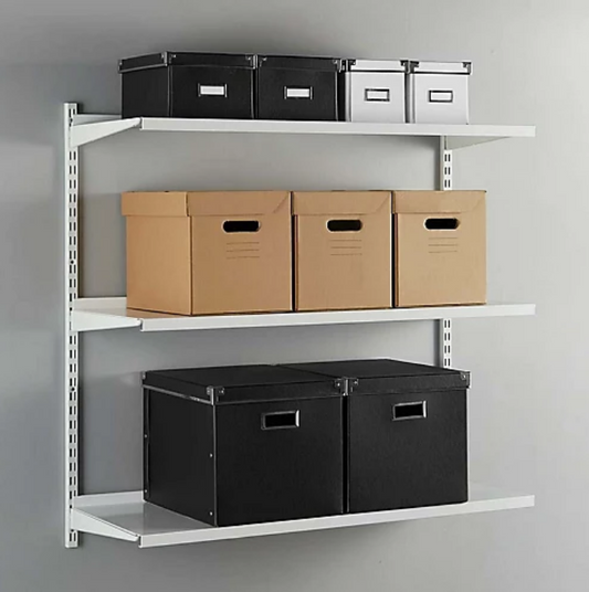 Blue Canyon Adjustable Shelf Brackets | White | Twin Slot | 47cm