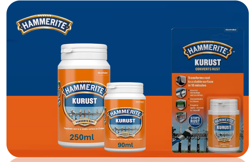 Hammerite Kurust Rust Killer Restores Rusty Metal One Coat Treatment 90ml