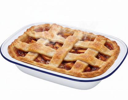 Falcon Enamel Oblong Pie Dish |  Blue and White | 26cm