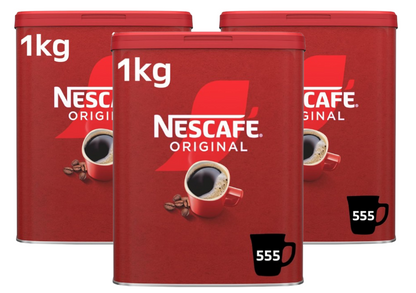 Nescafe Original Coffee Granules Tin 1kg {Large 555 Cups}