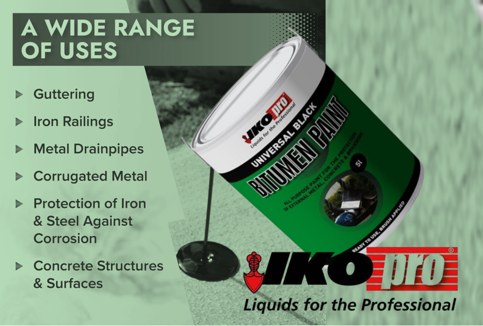 IKOpro Black Bitumen Paint 5Ltr