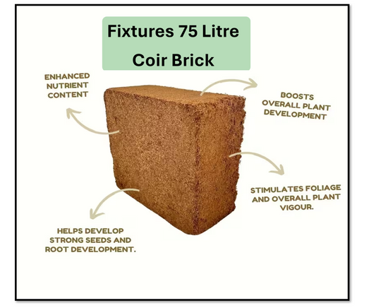 5kg Coir Potting Mix Brick | Expands to 75 Litre of 100% Natural Compost