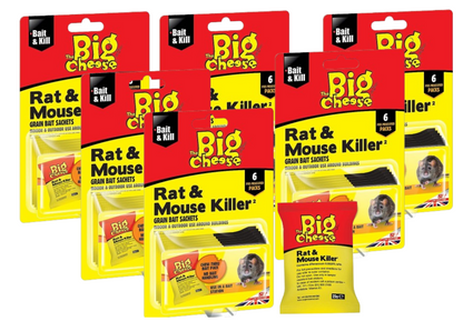 Big Cheese Rat & Mouse Killer Grain Bait 6x25g (STV244)