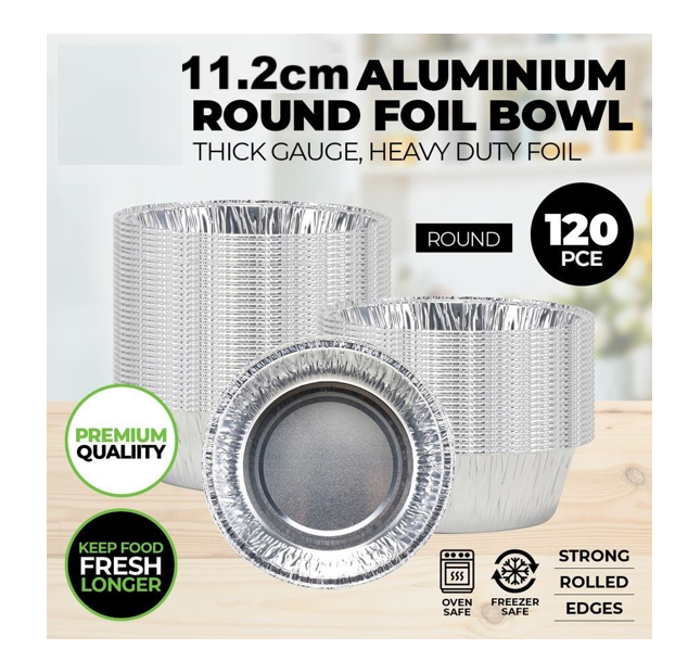 Kingfisher Deep Foil Cake Pie Dishes, Silver, Large, Pack Of 20
