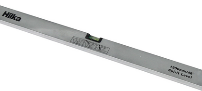 Hilka Tools Branded Spirit Level | 48"(1200mm) | Aluminium Finished with Anti Slip Caps.