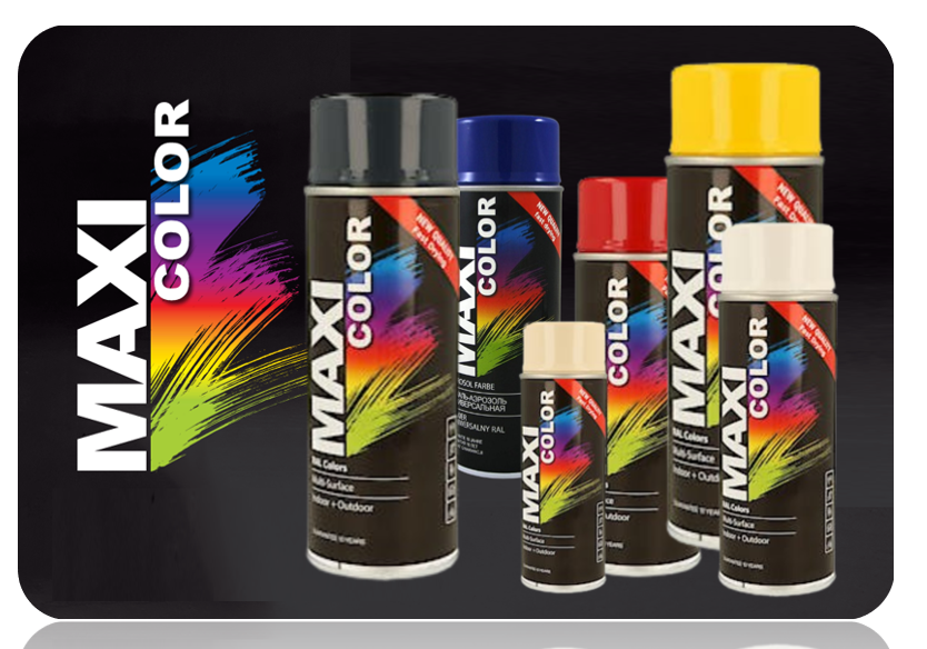 Maxicolor Quick Drying Spray Paint MATT Black 400ml