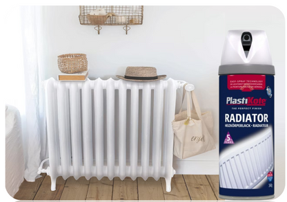 PlastiKote Twist & Spray Radiator Gloss White 400ml