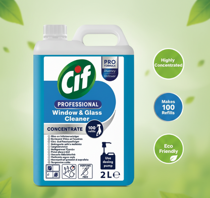CIF Pro Formula Window & Glass Cleaner CONCENTRATE 2 Litre (100 refills)