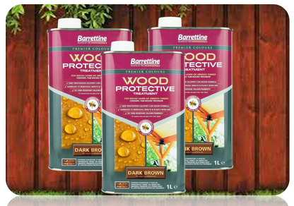 Barrettine Wood Protective Treatment 1L - Dark Brown