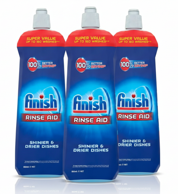 Finish Dishwasher Rinse & Shine Aid Original 800ml For Drier Glasses & Spot Prevention