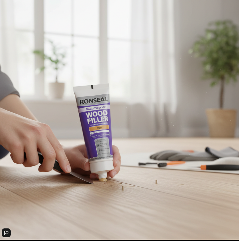 Ronseal  Multi-Purpose Wood Filler Tube | Light | 1 x 325g Tube