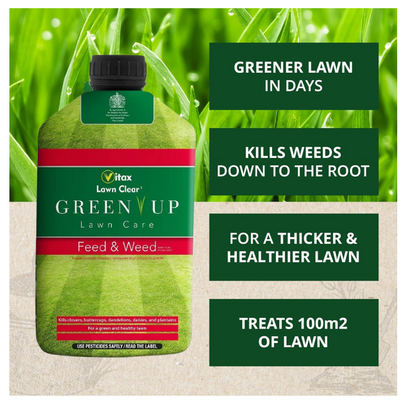 Vitax Green Up Feed & Weed Concentrate 500ml / 100sqm Coverage