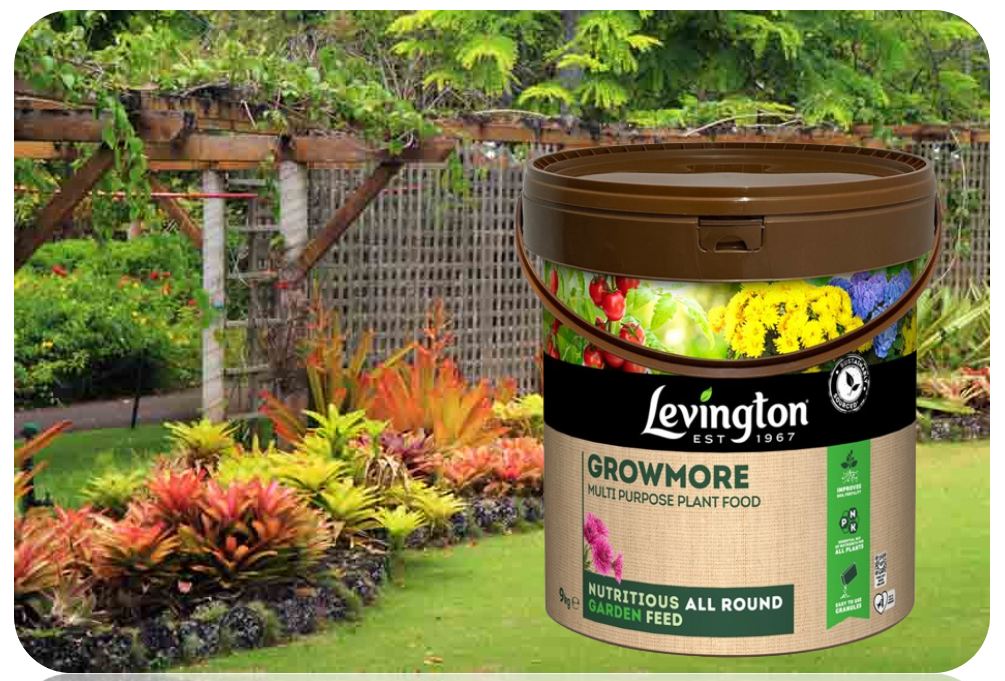 Levington Growmore All Purpose Plant Food Granules For Fruit Veg & Flowers 9.0kg.
