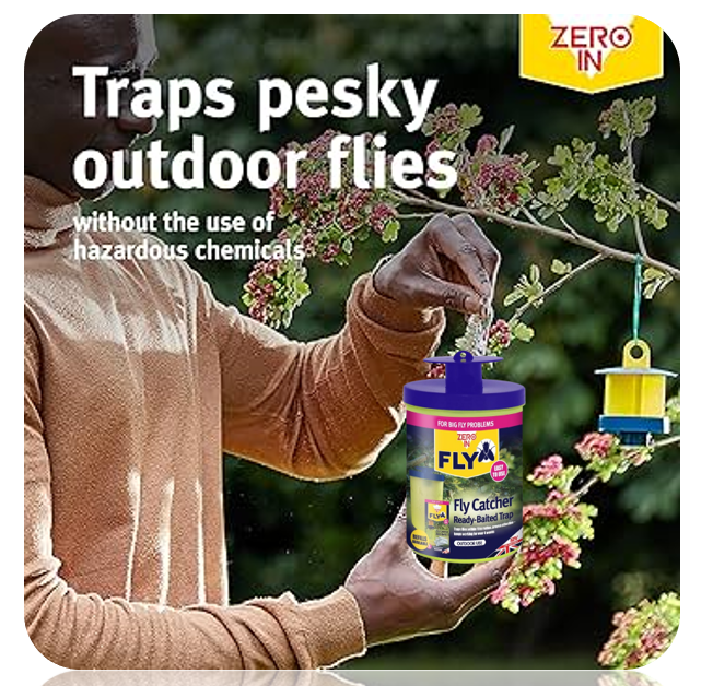 Zero In Ready to use Fly Trap | Pre Baited | Zer543 | Non Toxic