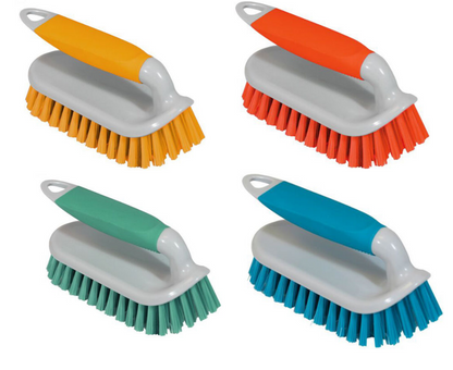 Brights Hand held Scrubbing Brush | Carpets Clothing Outdoor Furniture Car Wheels| Assorted Colo