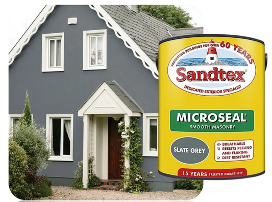 Sandtex Ultra Smooth Masonry Paint 5L Slate Grey - UK BUSINESS SUPPLIES