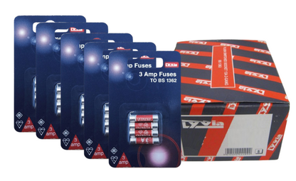 Lyvia Electrics 3 Amp Fuses to BS1362 Standard Pack Of 4