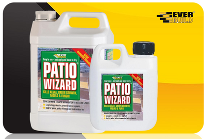 Everbuild Patio Wizard CONCENTRATE | Protection Against Moss, Algae, Green Growth 5L