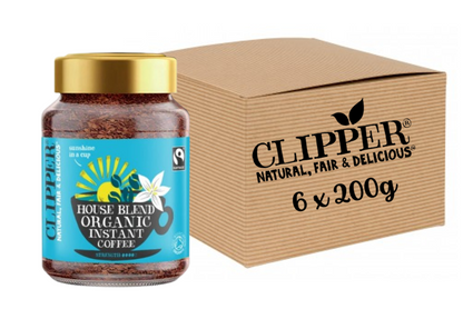 Clipper Fairtrade Medium Roast House Blend Organic Arabica Coffee 200g