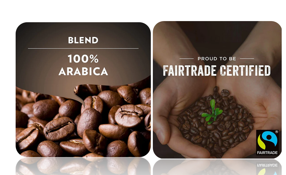 Belgravia High-Ground Blend 1kg Fairtrade/Organic & Rainforest Alliance Certified Coffee Beans, 100%