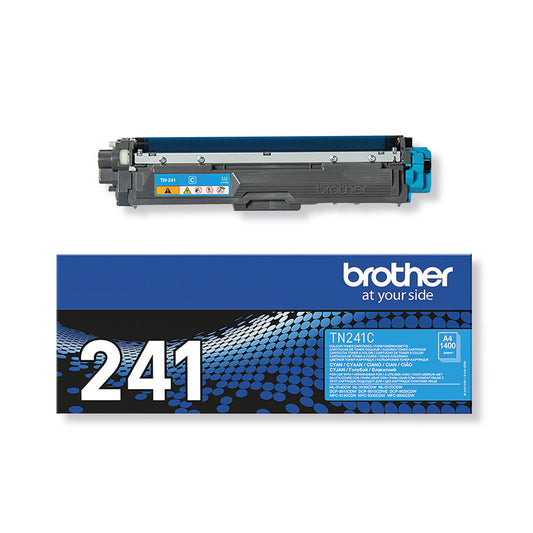 Brother TN-241C Cyan Laser Toner Cartridge (1400 page capacity) TN241C