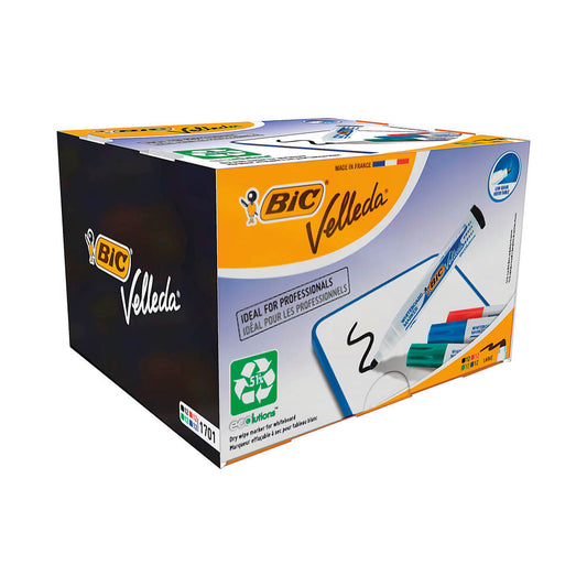 Bic Velleda 1701 Assorted Whiteboard Markers Pack 48's