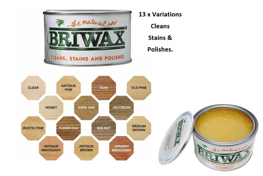 Briwax Original Wax Furniture Polish Cleaner Restorer 400g {Walnut}
