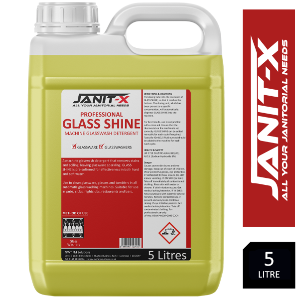 Janit-X Professional Machine Glass Shine Detergent  5 Litre