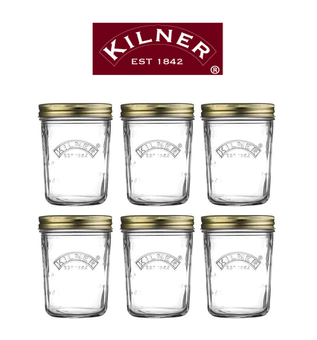 Kilner Wide Mouth Screw Top Lid Preserving Glass Jar 0.35 Litre Transparent (0025.898)