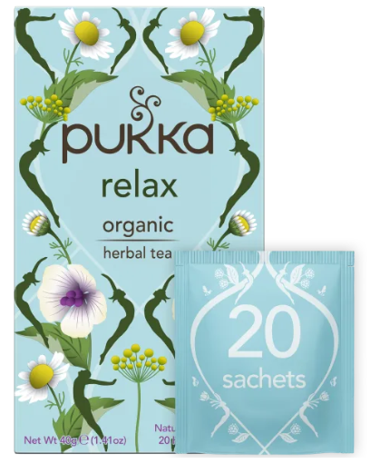 Pukka Tea Relax Individually Wrapped Enveloped Tea 20's