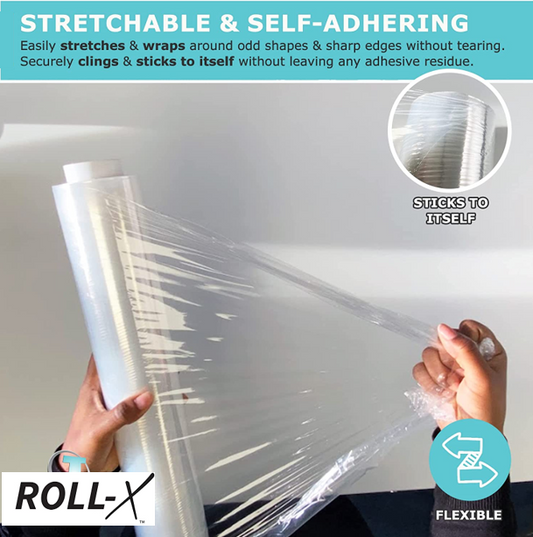 Stretch Wrap Film 400mmx300m Medium Duty 17micron NY17-0400-250 {Roll-X}