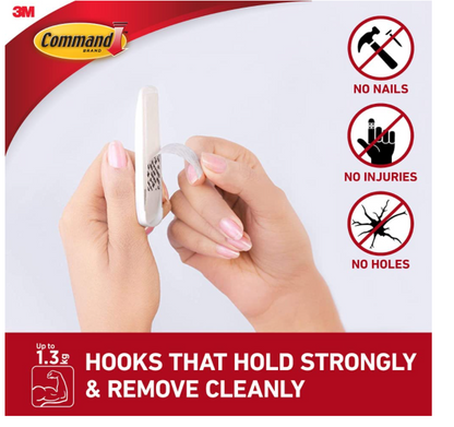 3M Command 17081 Medium Hooks 2 Pack - UK BUSINESS SUPPLIES