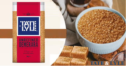 Tate & Lyle 3kg Brown Demerara Sugar Poly Bag