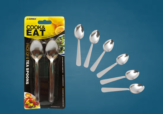 Sunnex Everyday Stainless Steel Tea Spoons 6-Pack