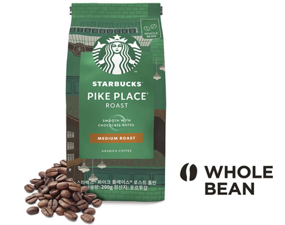 Starbucks Medium Pike Place Roast Coffee Beans, 100% Arabica, 200g