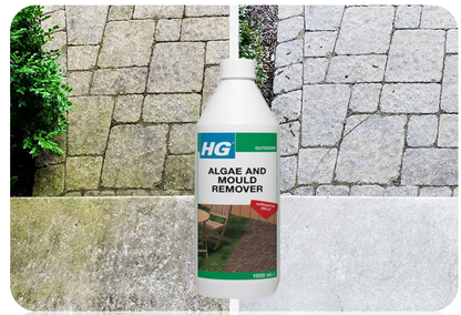 HG Algae & Mould Remover Concentrate 1L | Patio Cleaner | Covers 200m2