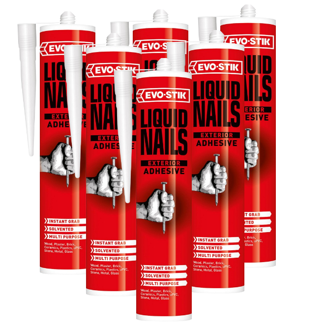 Evo-Stik Liquid Nails Grab Adhesive | Interior or Exterior Use |Colour: White, 290ml