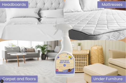 Flow Bye Bye Bed Bug Treatment Killer Insect Replellant  | 750ml Trigger Spray