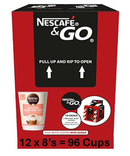Nescafe & Go Coffee Cups for the & Go Machine Cappuccino (Sleeve of 8)