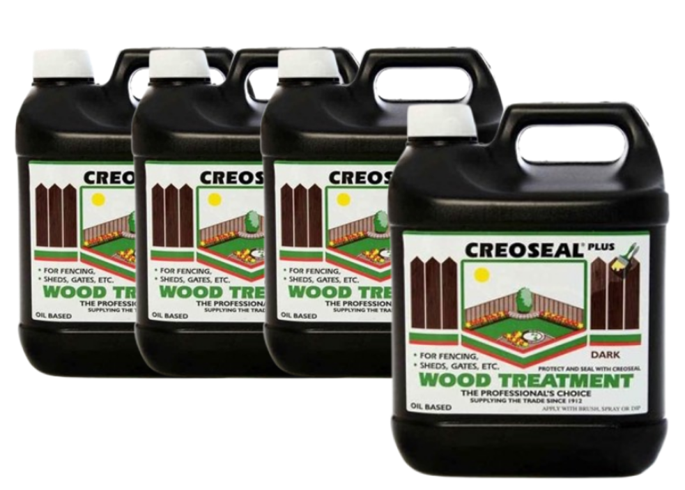 Creoseal Dark Brown Oil Based Fence Timber Paint Creocote | 4L Tub