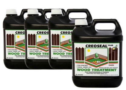 Creoseal Dark Brown Oil Based Fence Timber Paint Creocote | 4L Tub
