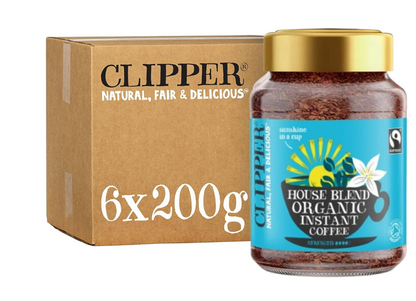 Clipper Fairtrade Medium Roast House Blend Organic Arabica Coffee 200g