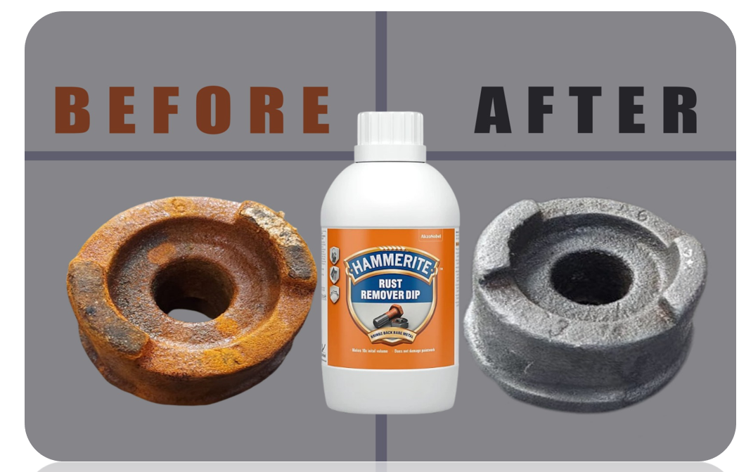 Hammerite Rust Remover Dip | 500 ML | Removes Rust in 2-3 Hours