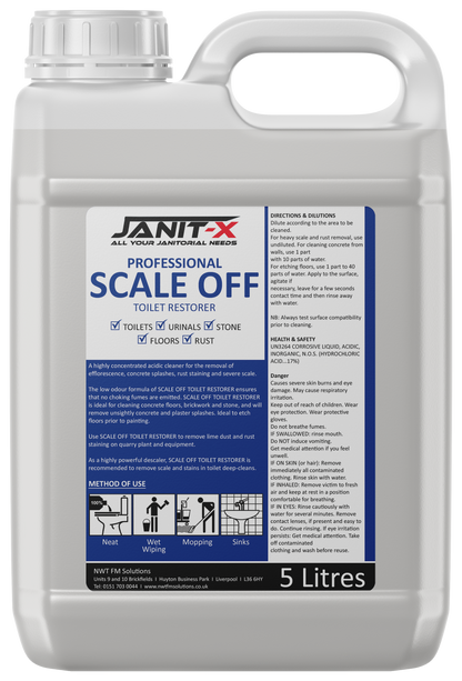 Janit-X Scale Off Toilet & Urinal Restorer 5 litre Concentrate